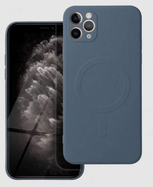 iPhone 14 Pro Max Handyhülle Backcase Silikon Blau MagSafe kompatibel